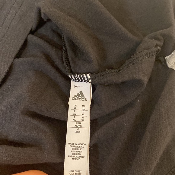 Adidas Shirt Black Mens Extra Large XL - Picture 4 of 5